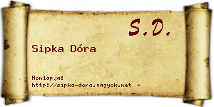 Sipka Dóra névjegykártya